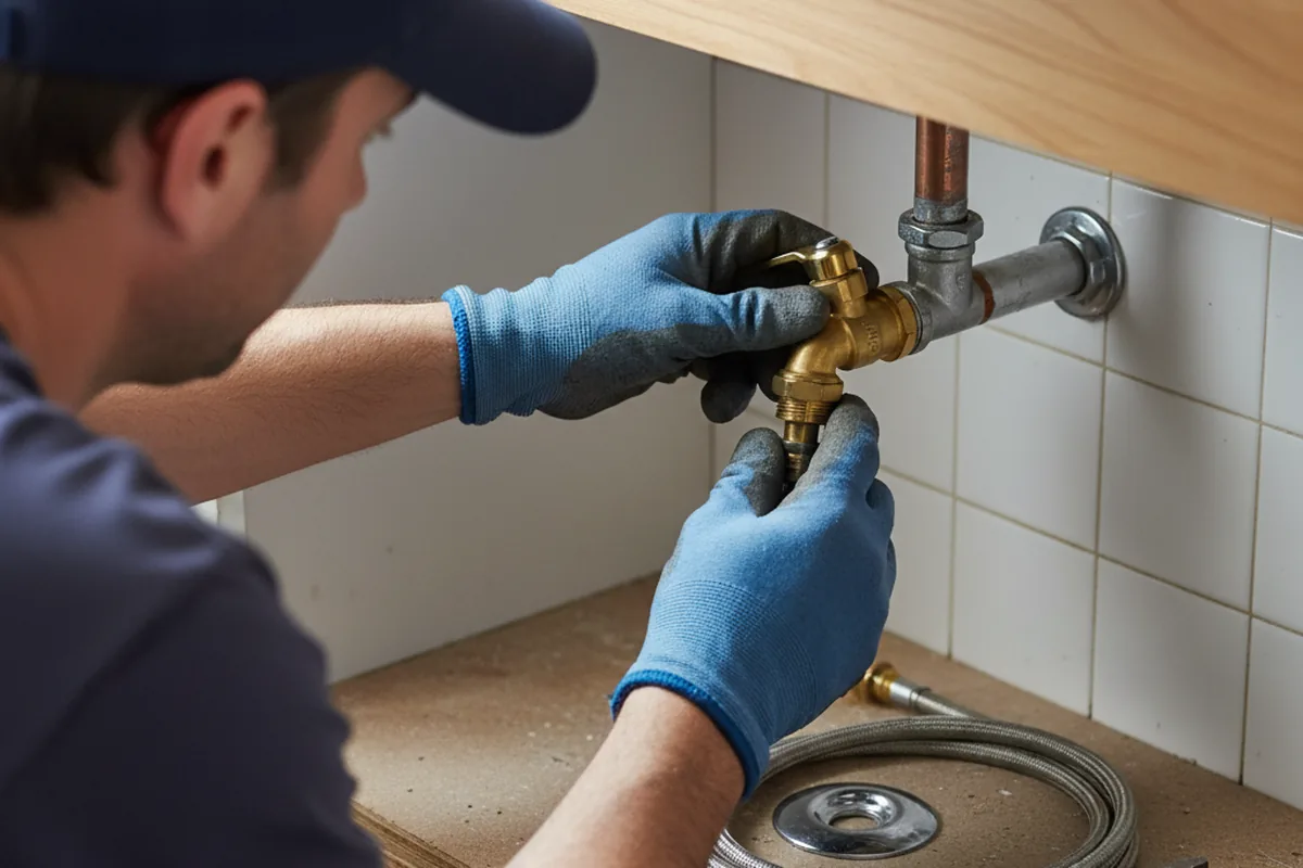 Shutoff valve and fitting work during Burst Pipe Repair in Nyssa